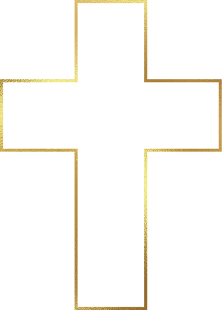 Gold Easter Cross Illustration